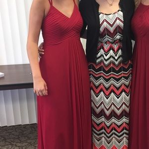 Burgundy bridesmaids/prom dress